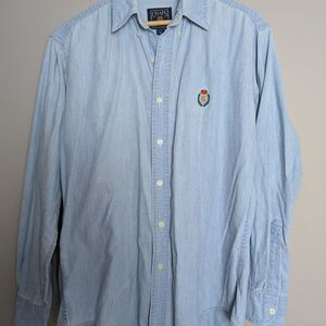 Ralph Lauren Men's Iconic Oxford shirt Blue cotton size XL